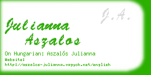 julianna aszalos business card